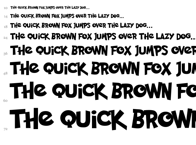 Pocket Monk font waterfall